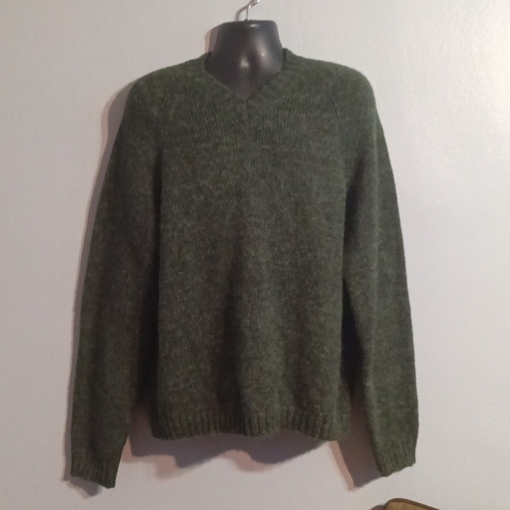 Redhead men's wool blends dark green with black blends sweater